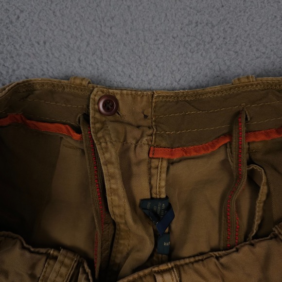Vintage Polo Ralph Lauren Shorts Mens 35 Brown Chino Heavy Twill Cotton Preppy - Picture 12 of 14
